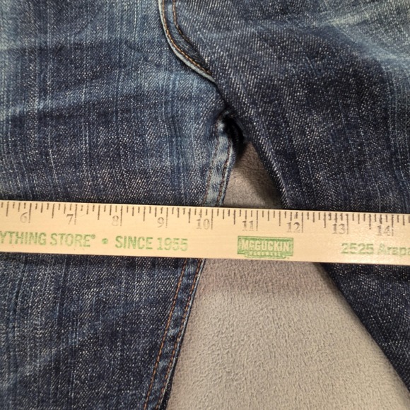 Naked & Famous Jeans Mens Selvedge Blue WeirdGuy Whiskers Honeycomb Fits 33x32 - Picture 6 of 16